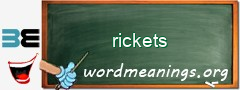 WordMeaning blackboard for rickets